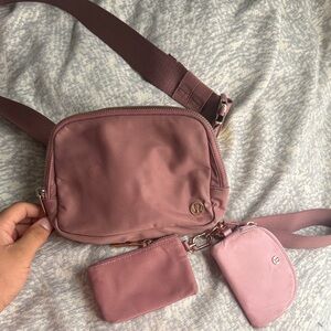 Lululemon Athletica Mauve Crossbody Bag Set